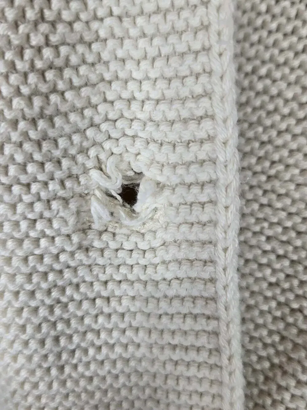 Baby Gap Cream Cotton Knit Hooded Cardigan 18-24M Bear Ears